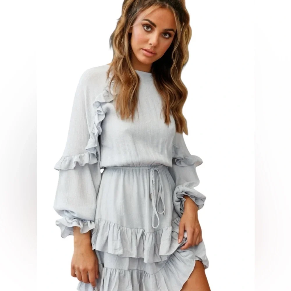 saints+secrets Ruffle Dress Size Medium NWT - Picture 4 of 12